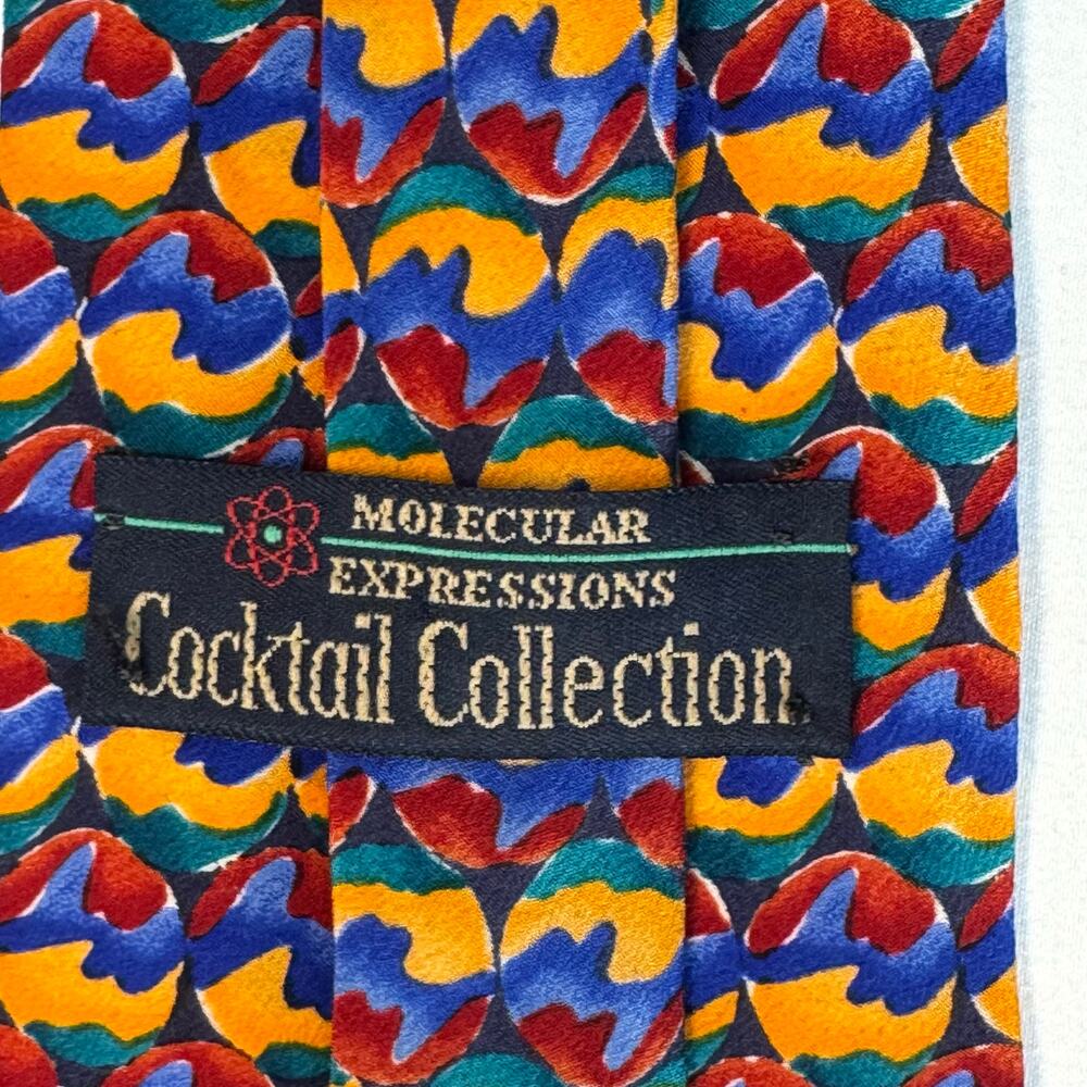 Stonehenge Molecular Expressions Men’s Silk Tie Piña Colada Under Microscope EUC
